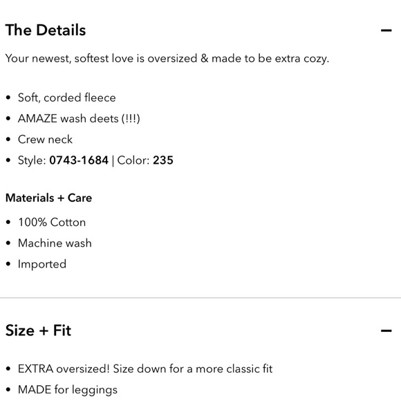 🆕 [Aerie] New Love Corded Oversized Sweatshirt - Picture 8 of 9